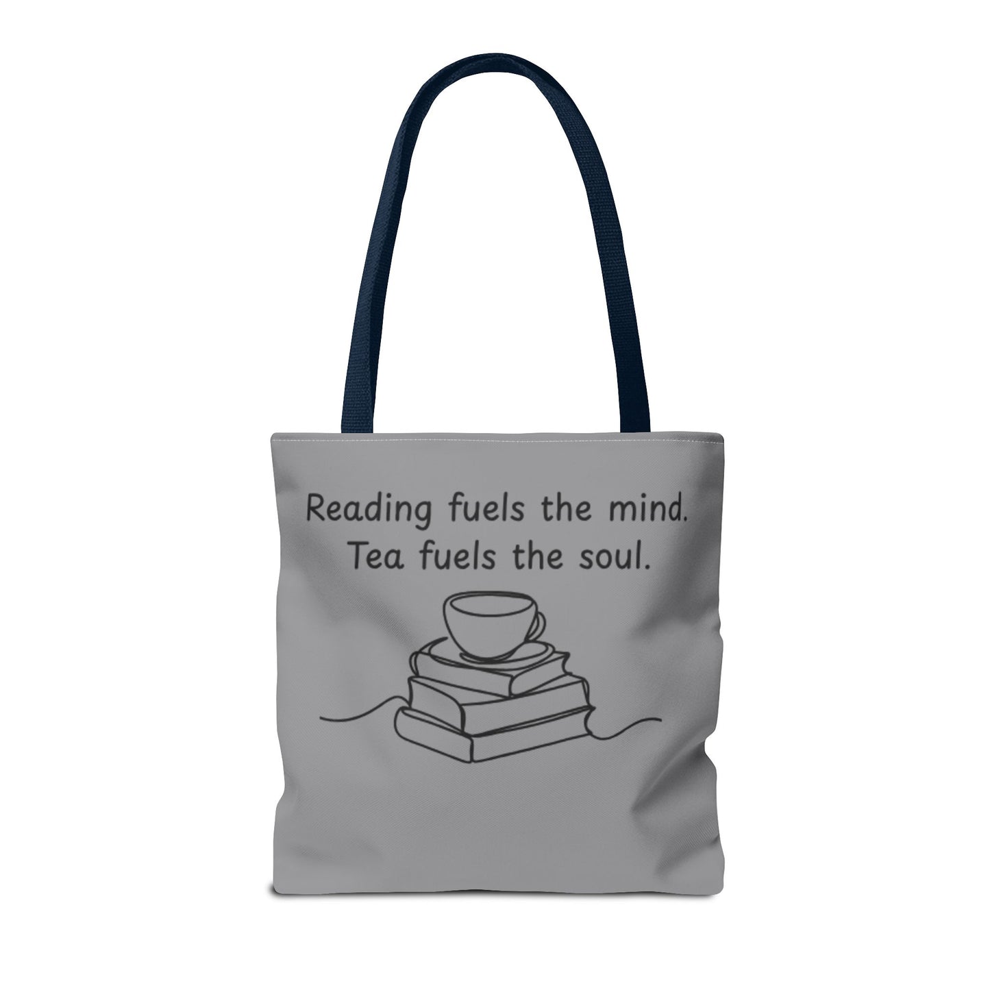 Literary Tote Bag | Reading & Tea Lover Gift | Bookworm Tote | Eco-Friendly Shopping Bag | Motivational Quote Bag