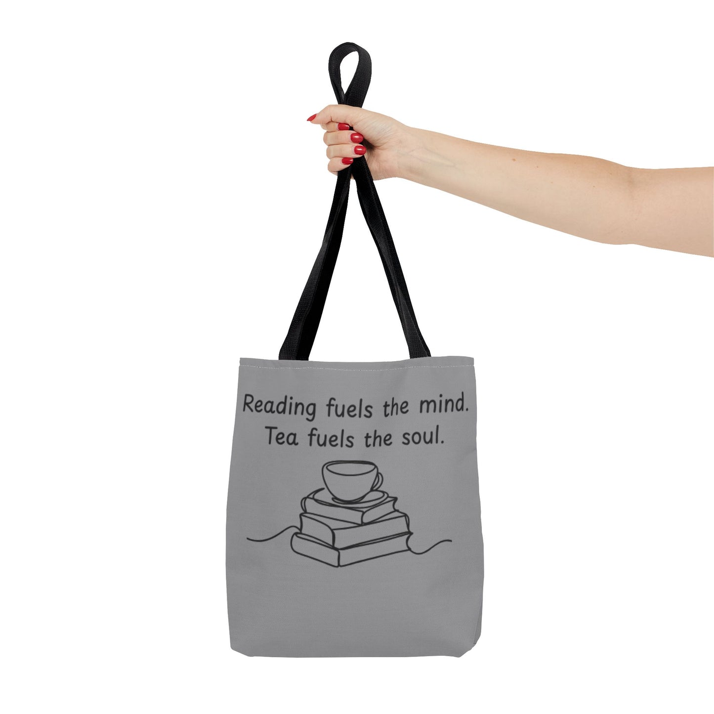 Literary Tote Bag | Reading & Tea Lover Gift | Bookworm Tote | Eco-Friendly Shopping Bag | Motivational Quote Bag