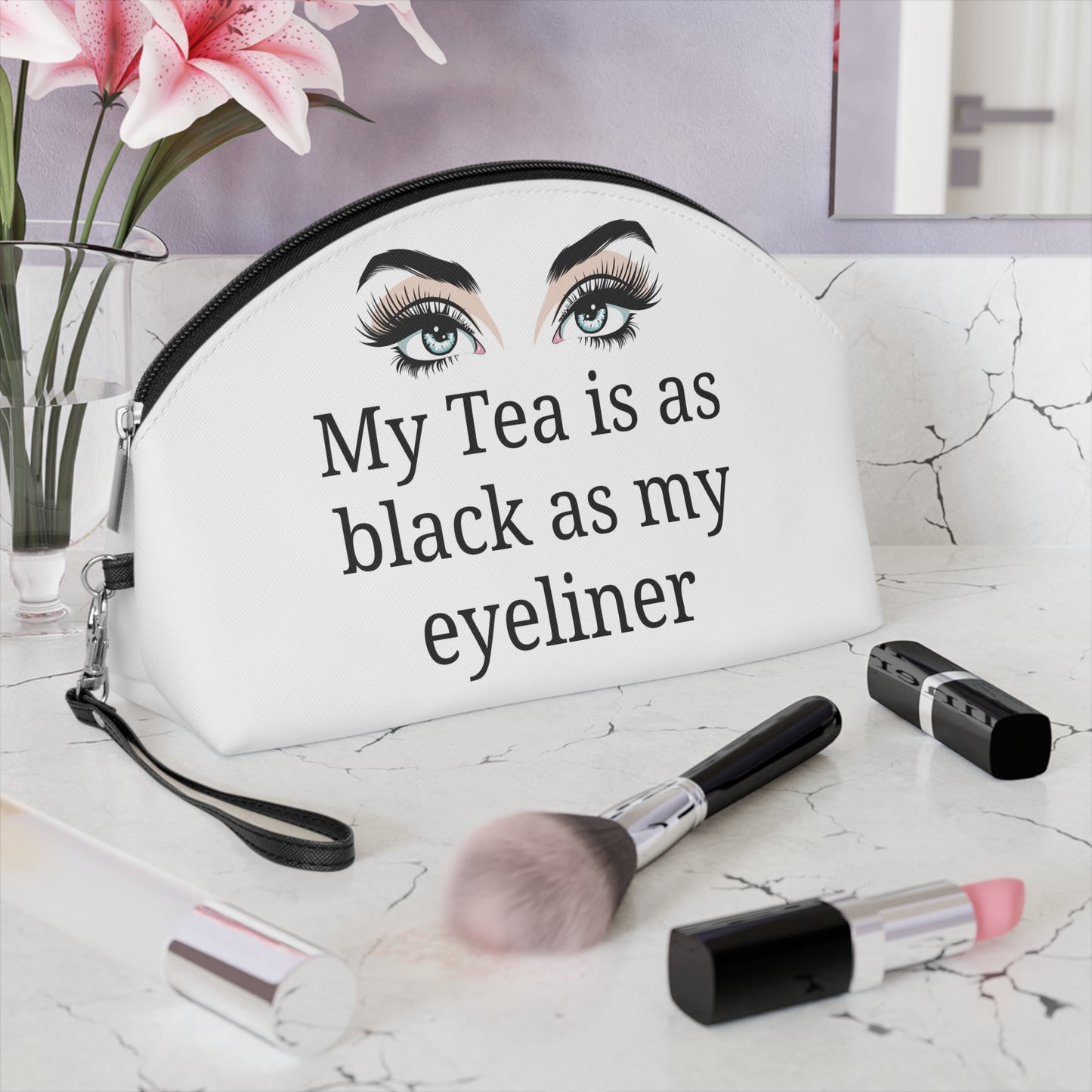 Sassy Makeup Bag - Perfect Gift for Tea Lovers, Beauty Enthusiasts, Birthday, Christmas, Cosmetic Organizer, Travel Accessories
