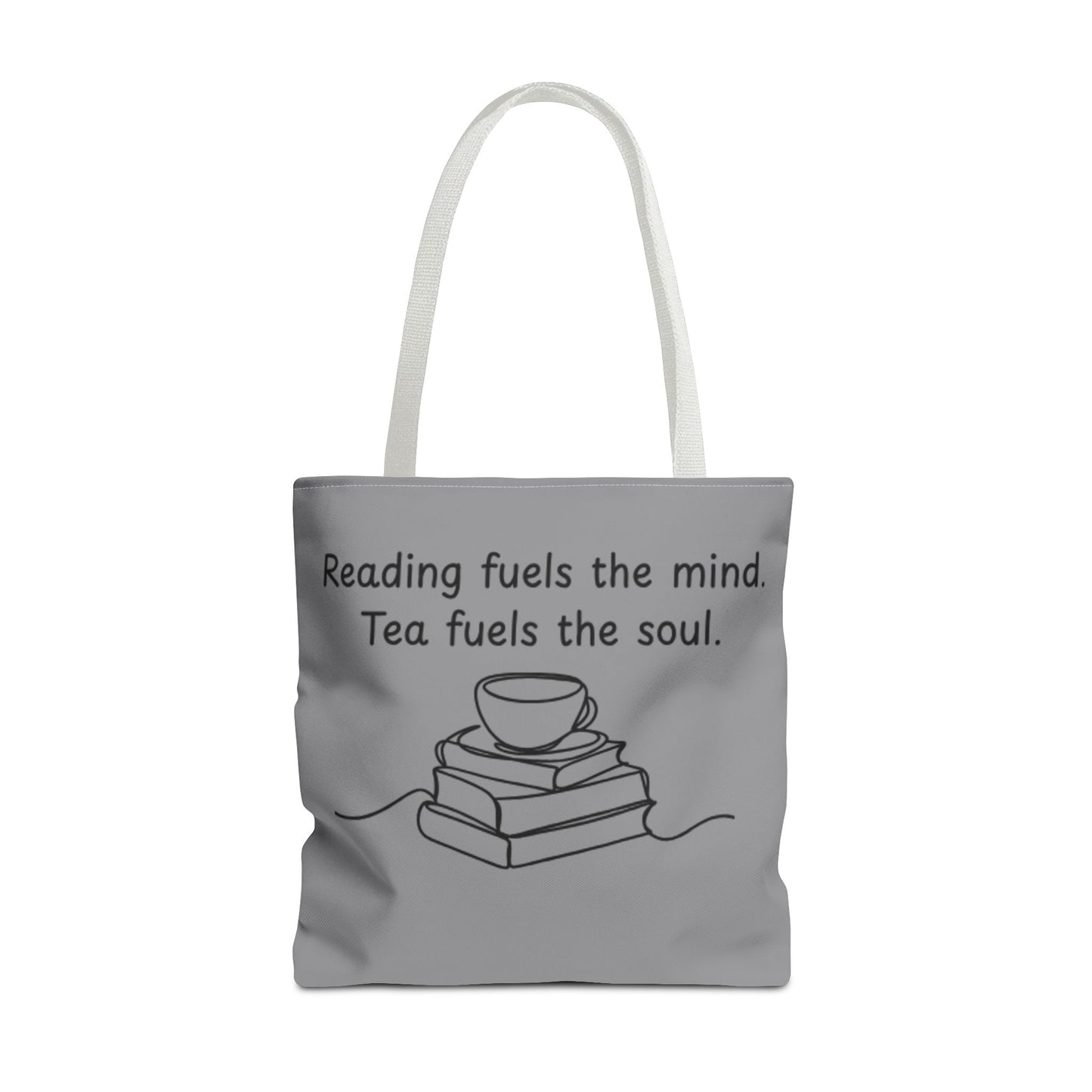 Literary Tote Bag | Reading & Tea Lover Gift | Bookworm Tote | Eco-Friendly Shopping Bag | Motivational Quote Bag