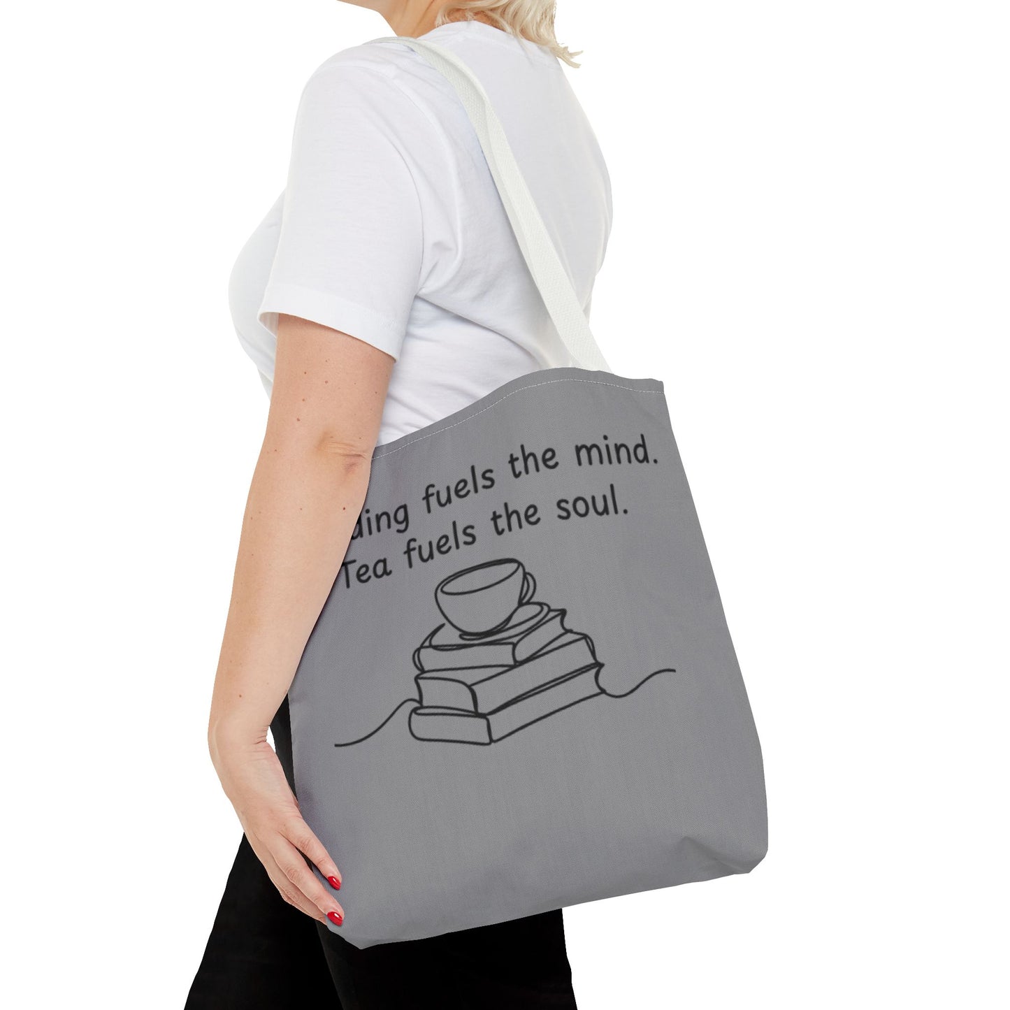 Literary Tote Bag | Reading & Tea Lover Gift | Bookworm Tote | Eco-Friendly Shopping Bag | Motivational Quote Bag
