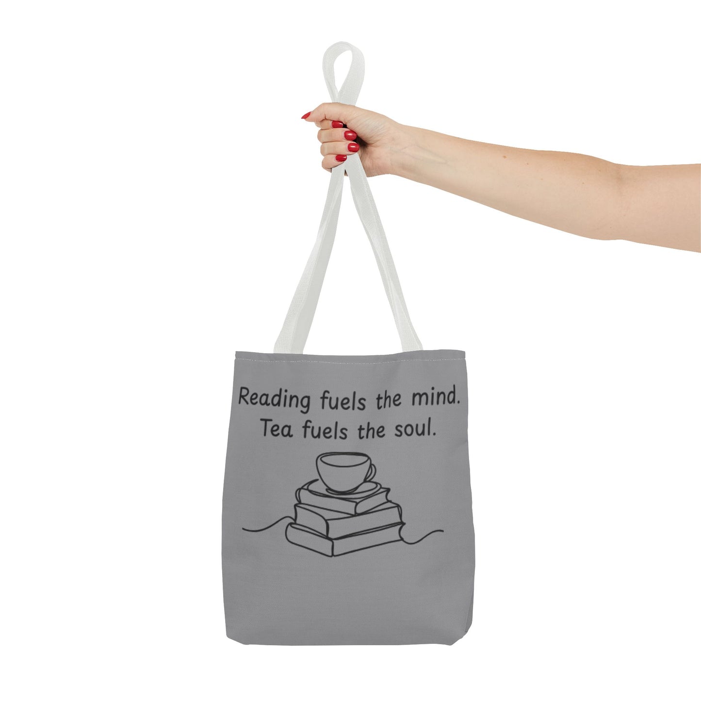 Literary Tote Bag | Reading & Tea Lover Gift | Bookworm Tote | Eco-Friendly Shopping Bag | Motivational Quote Bag