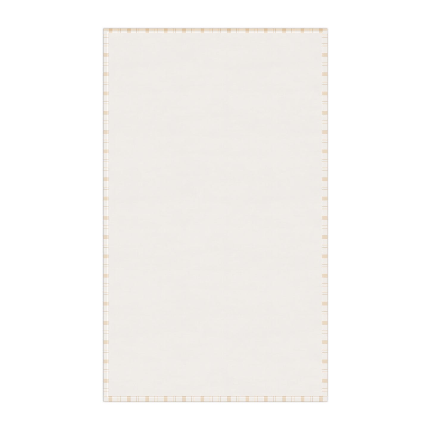 Neutral Plaid Tea Towel, Beige Check Kitchen Dish Towel, Rustic Farmhouse Cotton-Blend Tea Towel