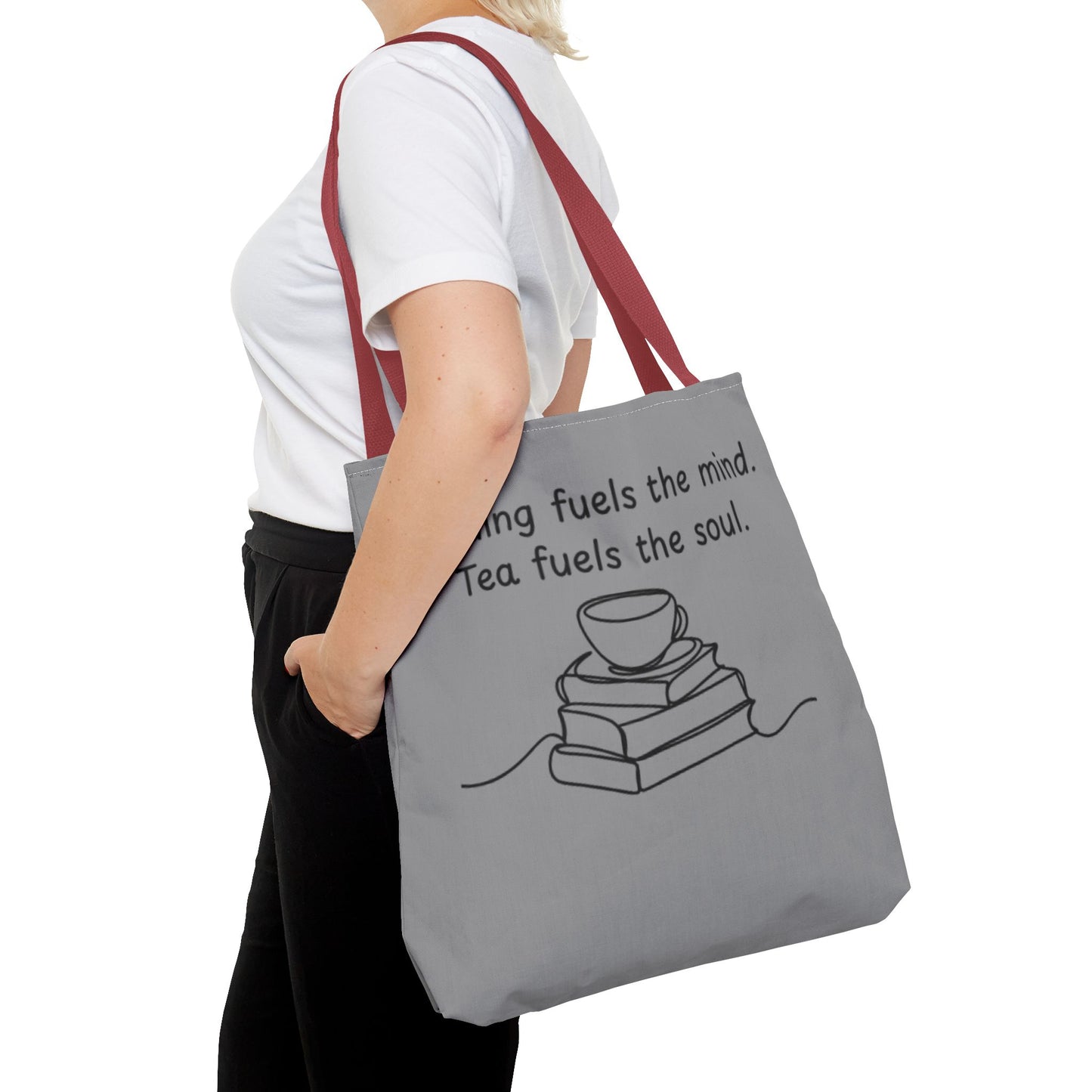 Literary Tote Bag | Reading & Tea Lover Gift | Bookworm Tote | Eco-Friendly Shopping Bag | Motivational Quote Bag