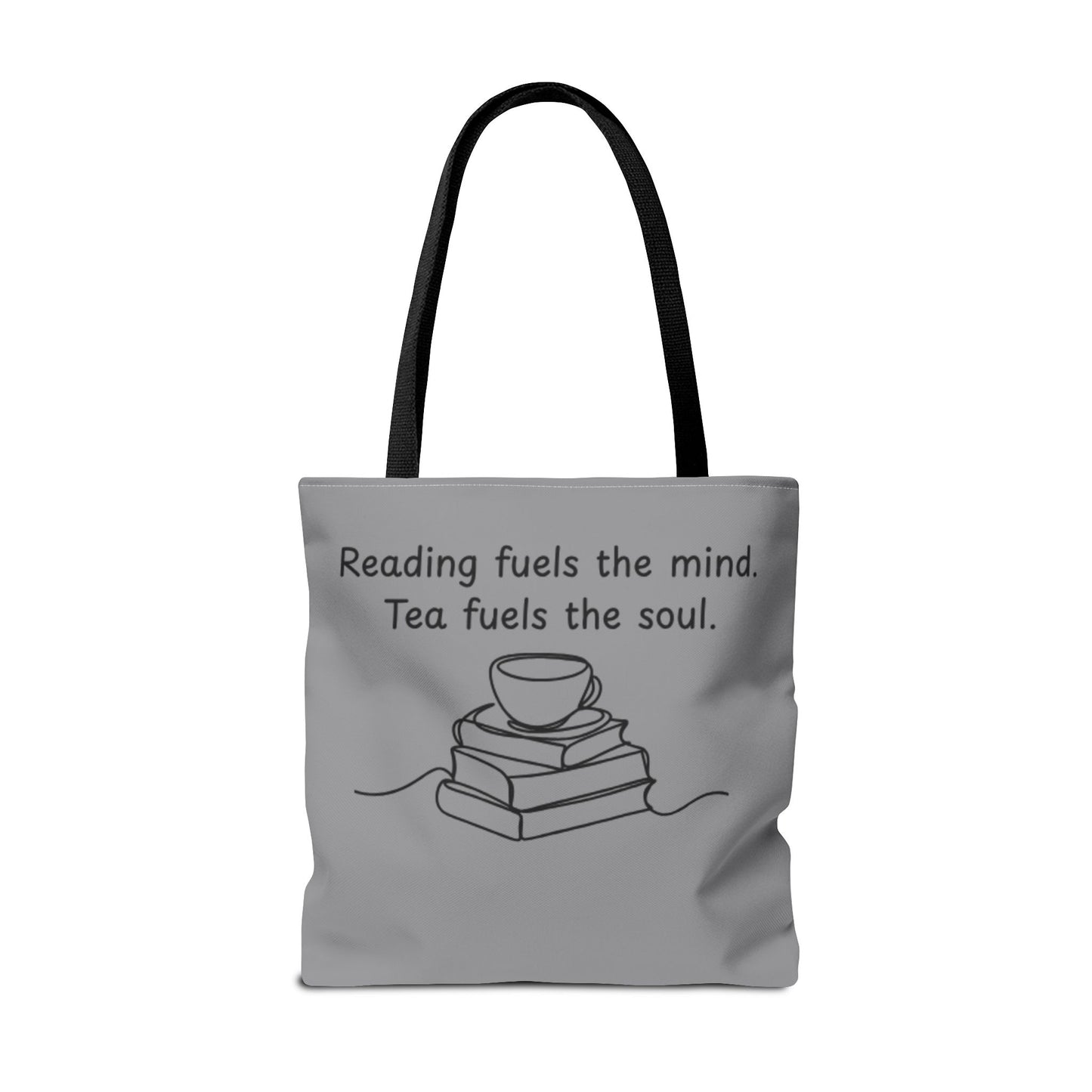 Literary Tote Bag | Reading & Tea Lover Gift | Bookworm Tote | Eco-Friendly Shopping Bag | Motivational Quote Bag