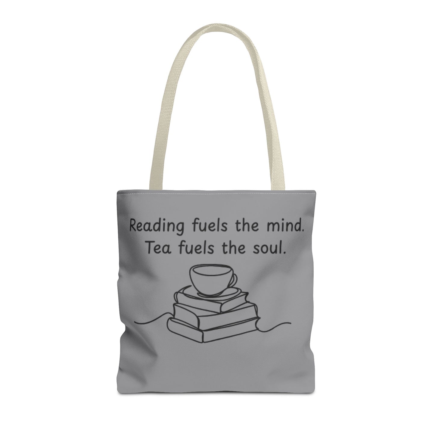 Literary Tote Bag | Reading & Tea Lover Gift | Bookworm Tote | Eco-Friendly Shopping Bag | Motivational Quote Bag