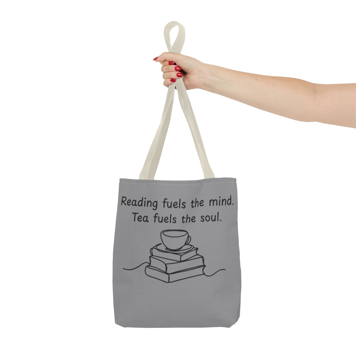 Literary Tote Bag | Reading & Tea Lover Gift | Bookworm Tote | Eco-Friendly Shopping Bag | Motivational Quote Bag