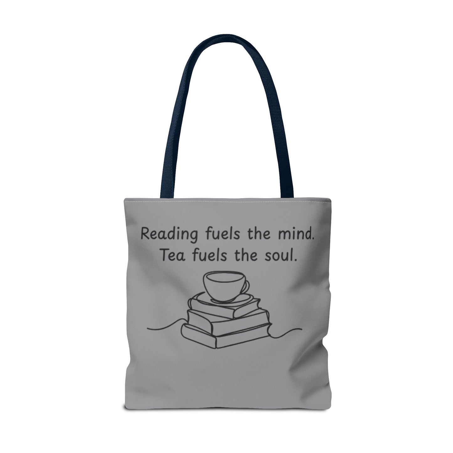 Literary Tote Bag | Reading & Tea Lover Gift | Bookworm Tote | Eco-Friendly Shopping Bag | Motivational Quote Bag