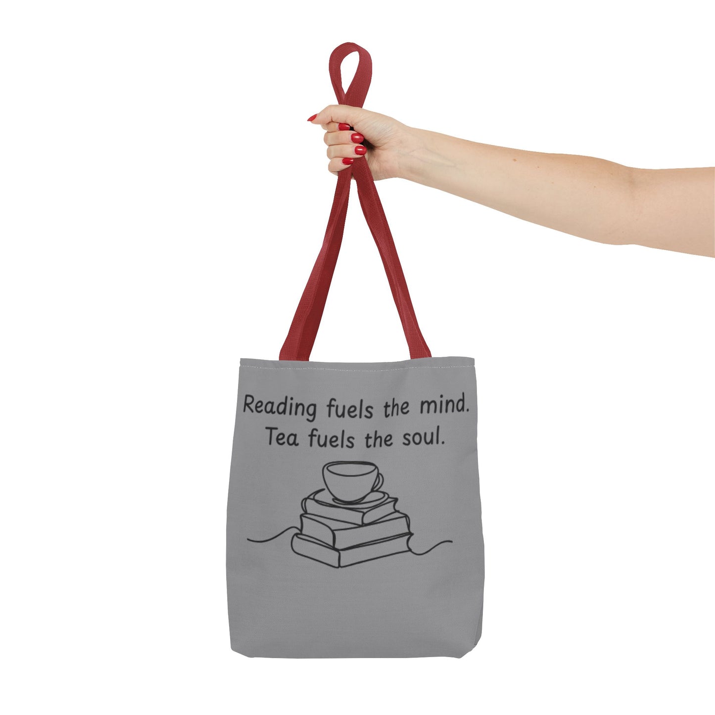 Literary Tote Bag | Reading & Tea Lover Gift | Bookworm Tote | Eco-Friendly Shopping Bag | Motivational Quote Bag