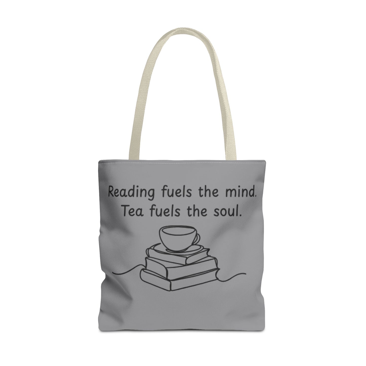 Literary Tote Bag | Reading & Tea Lover Gift | Bookworm Tote | Eco-Friendly Shopping Bag | Motivational Quote Bag