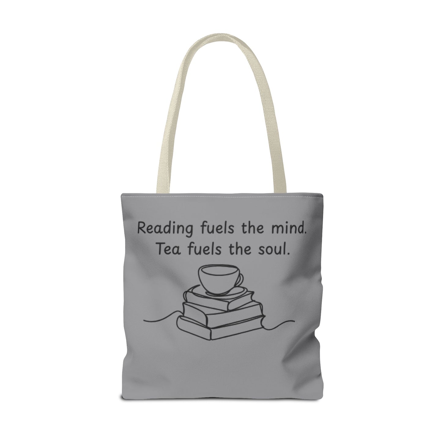 Literary Tote Bag | Reading & Tea Lover Gift | Bookworm Tote | Eco-Friendly Shopping Bag | Motivational Quote Bag