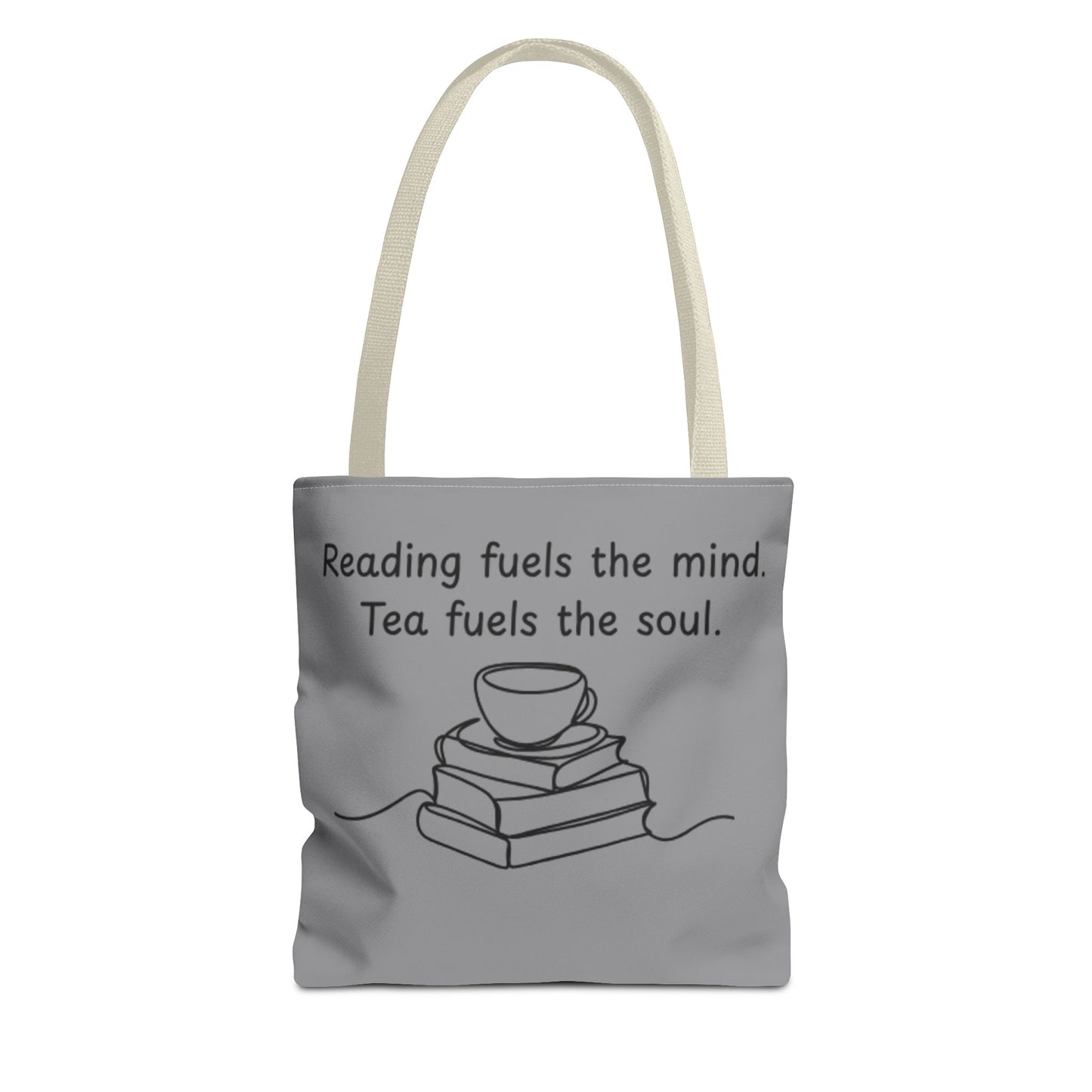 Literary Tote Bag | Reading & Tea Lover Gift | Bookworm Tote | Eco-Friendly Shopping Bag | Motivational Quote Bag