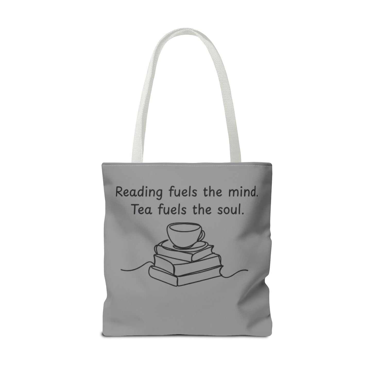 Literary Tote Bag | Reading & Tea Lover Gift | Bookworm Tote | Eco-Friendly Shopping Bag | Motivational Quote Bag