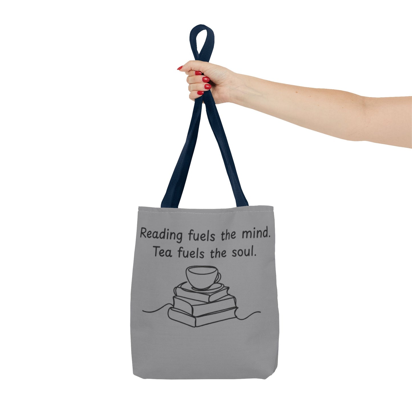 Literary Tote Bag | Reading & Tea Lover Gift | Bookworm Tote | Eco-Friendly Shopping Bag | Motivational Quote Bag