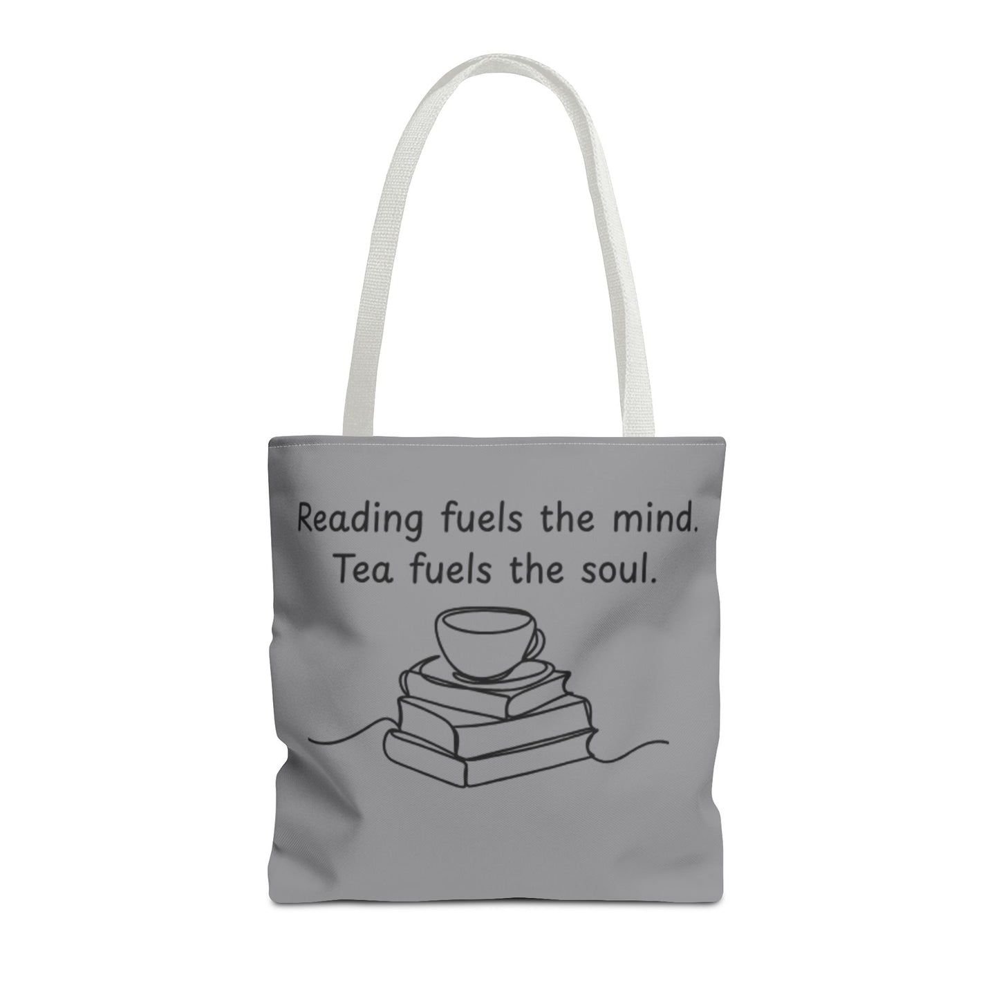 Literary Tote Bag | Reading & Tea Lover Gift | Bookworm Tote | Eco-Friendly Shopping Bag | Motivational Quote Bag