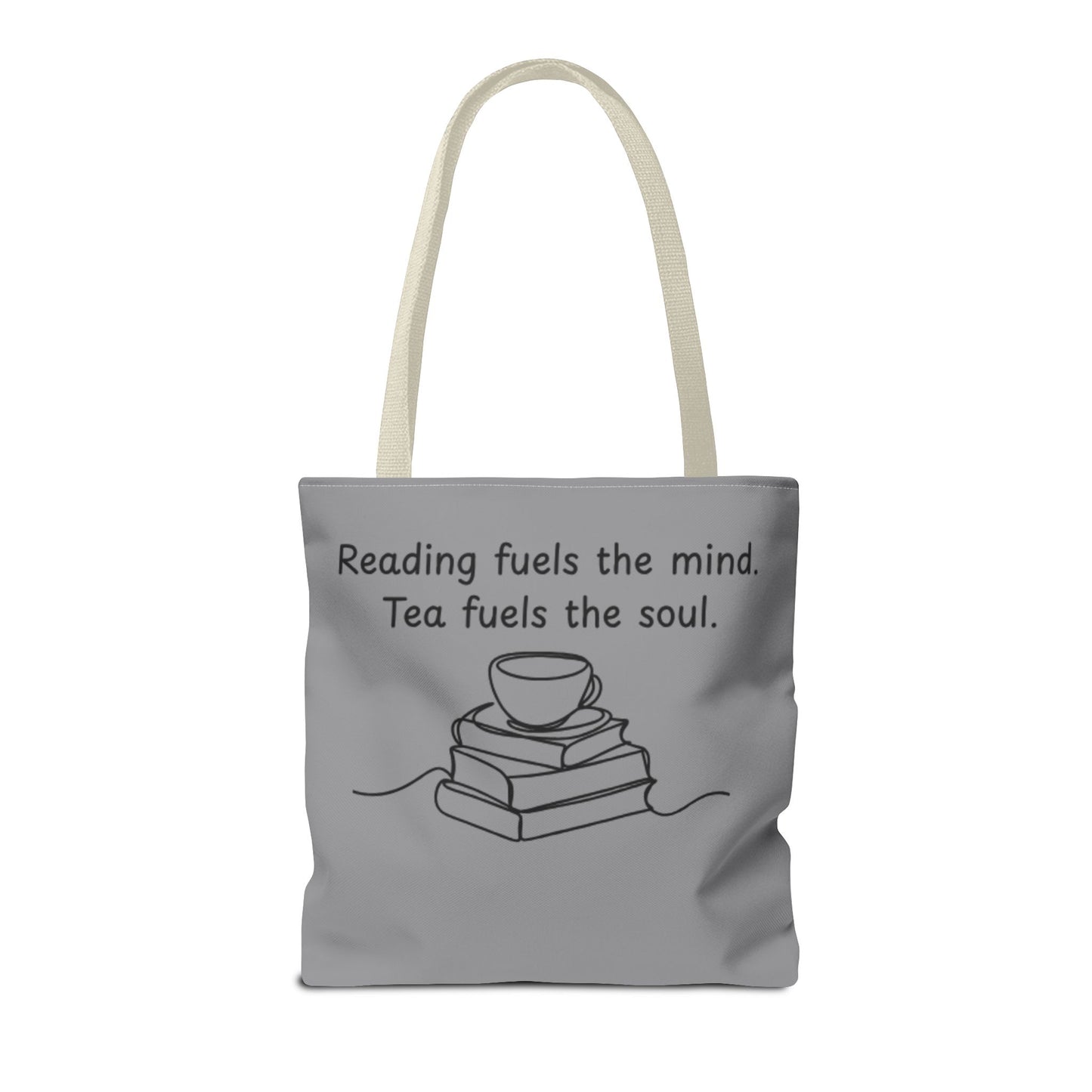 Literary Tote Bag | Reading & Tea Lover Gift | Bookworm Tote | Eco-Friendly Shopping Bag | Motivational Quote Bag