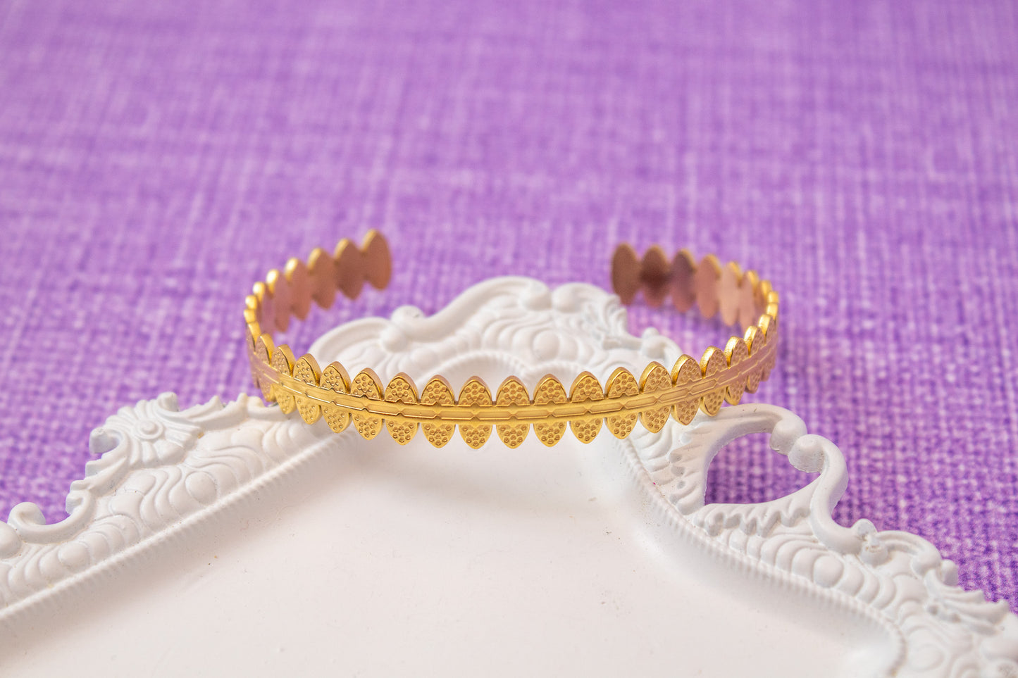 Hammered Gold Bangle