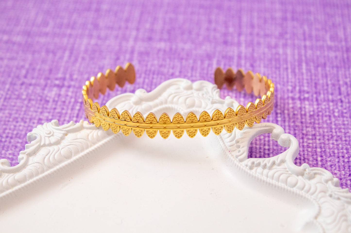 Hammered Gold Bangle