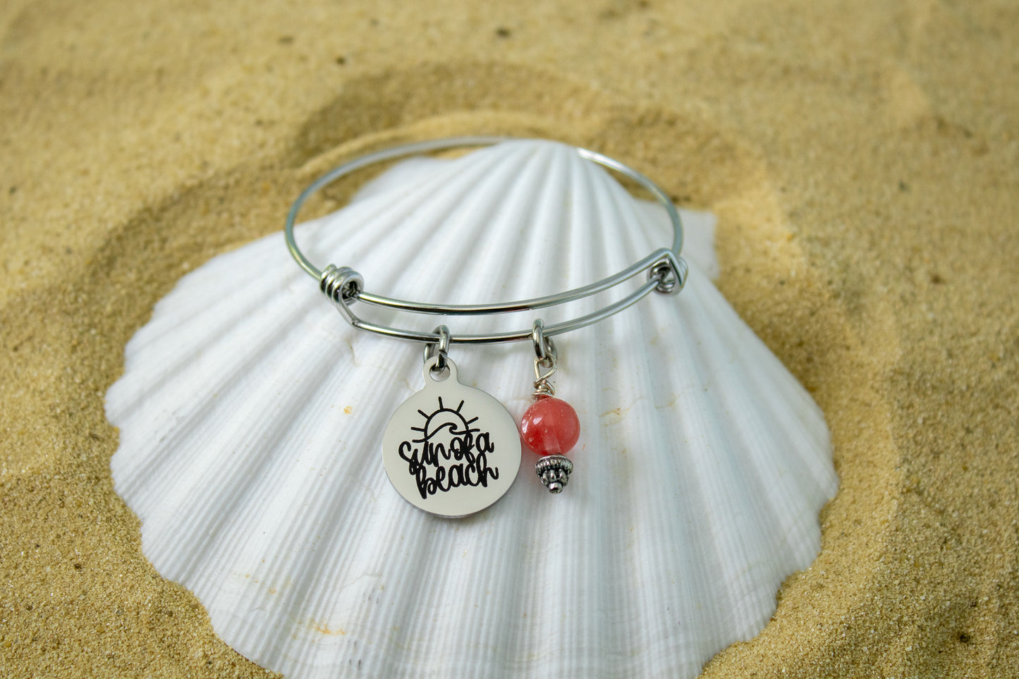 Sunset Beach Bracelet • Coastal Jewelry Gift • Beach Lover Bracelet • Summer Travel Keepsake • Ocean Charm Bracelet • Vacation Jewelry