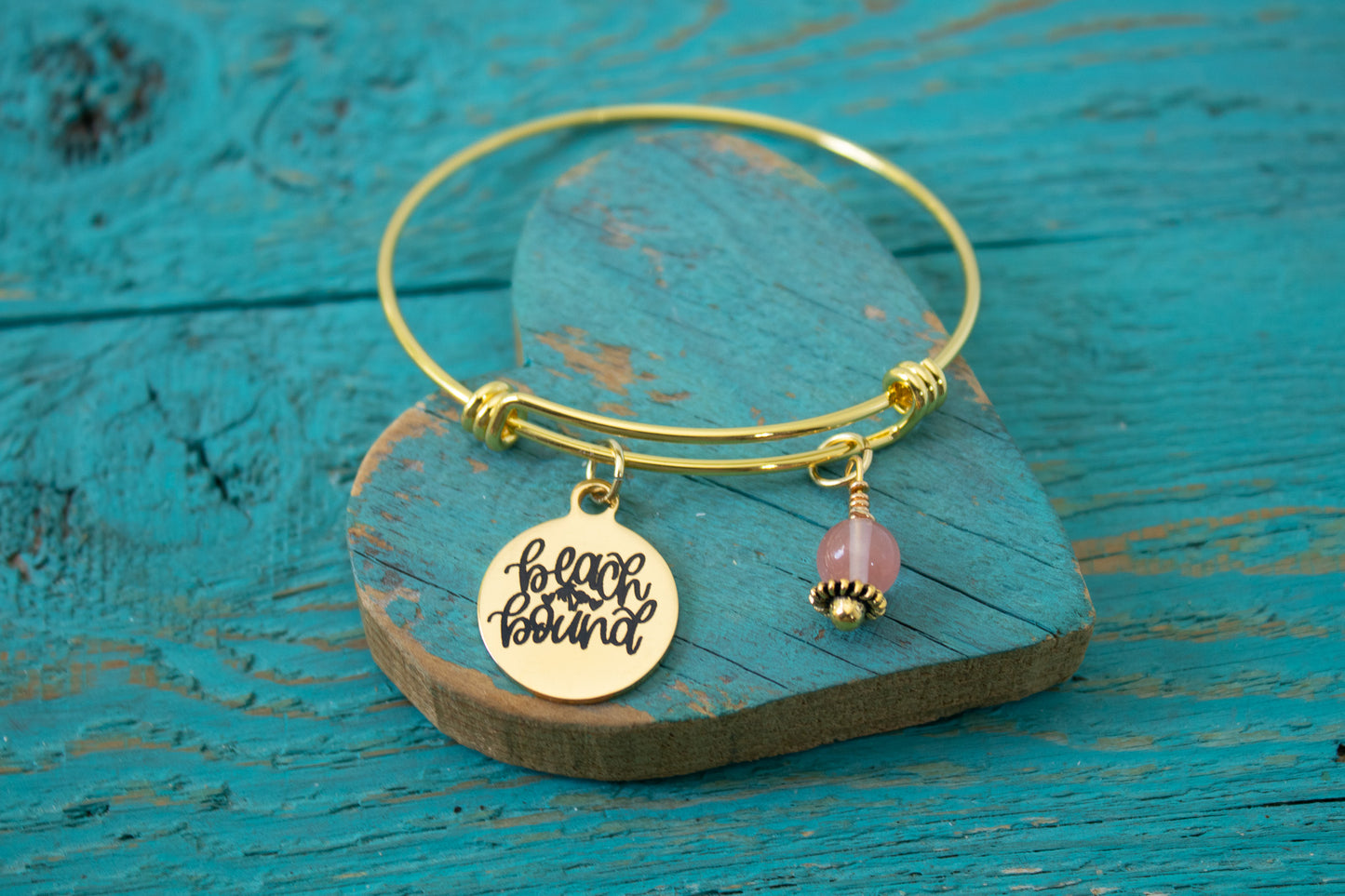 Beach Bound Bracelet • Beach Lover Gift • Ocean Charm Bangle • Coastal Vacation Jewelry • Summer Travel Keepsake • Beach Girl Jewelry