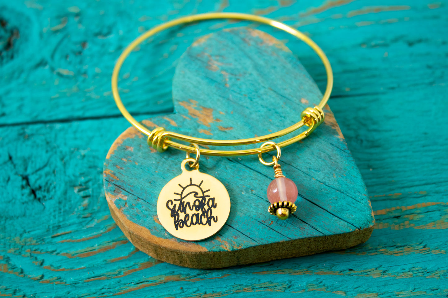 Sunset Beach Bracelet • Coastal Jewelry Gift • Beach Lover Bracelet • Summer Travel Keepsake • Ocean Charm Bracelet • Vacation Jewelry