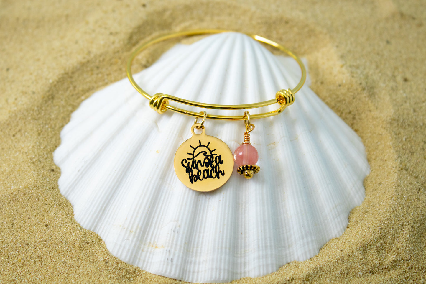 Sunset Beach Bracelet • Coastal Jewelry Gift • Beach Lover Bracelet • Summer Travel Keepsake • Ocean Charm Bracelet • Vacation Jewelry
