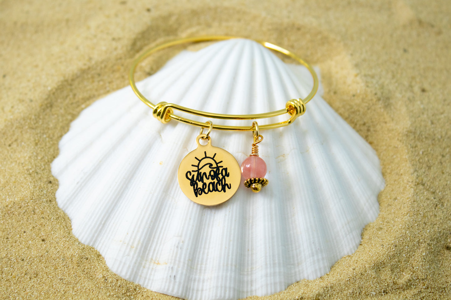 Sunset Beach Bracelet • Coastal Jewelry Gift • Beach Lover Bracelet • Summer Travel Keepsake • Ocean Charm Bracelet • Vacation Jewelry