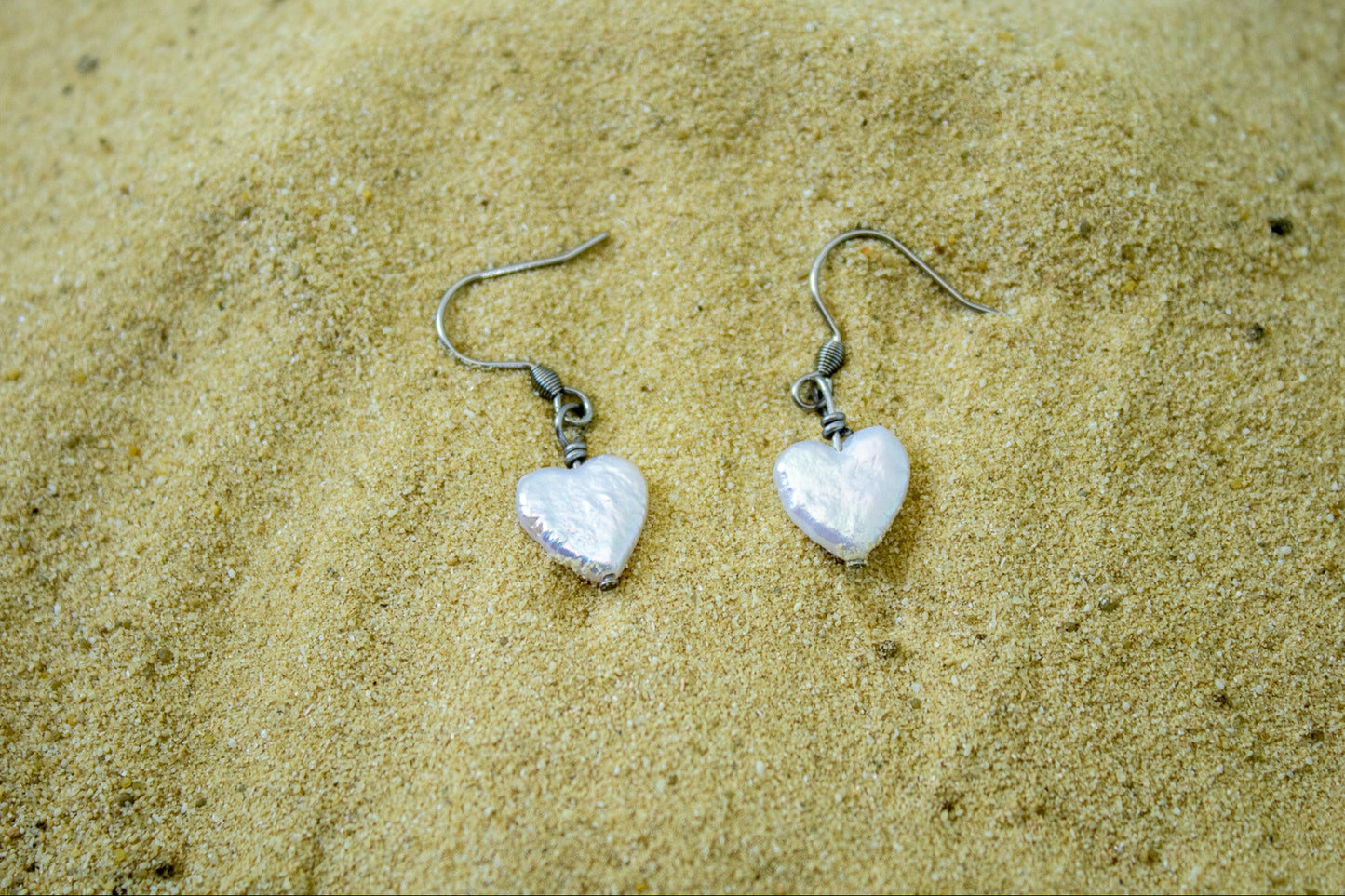 Pearl Heart Earrings