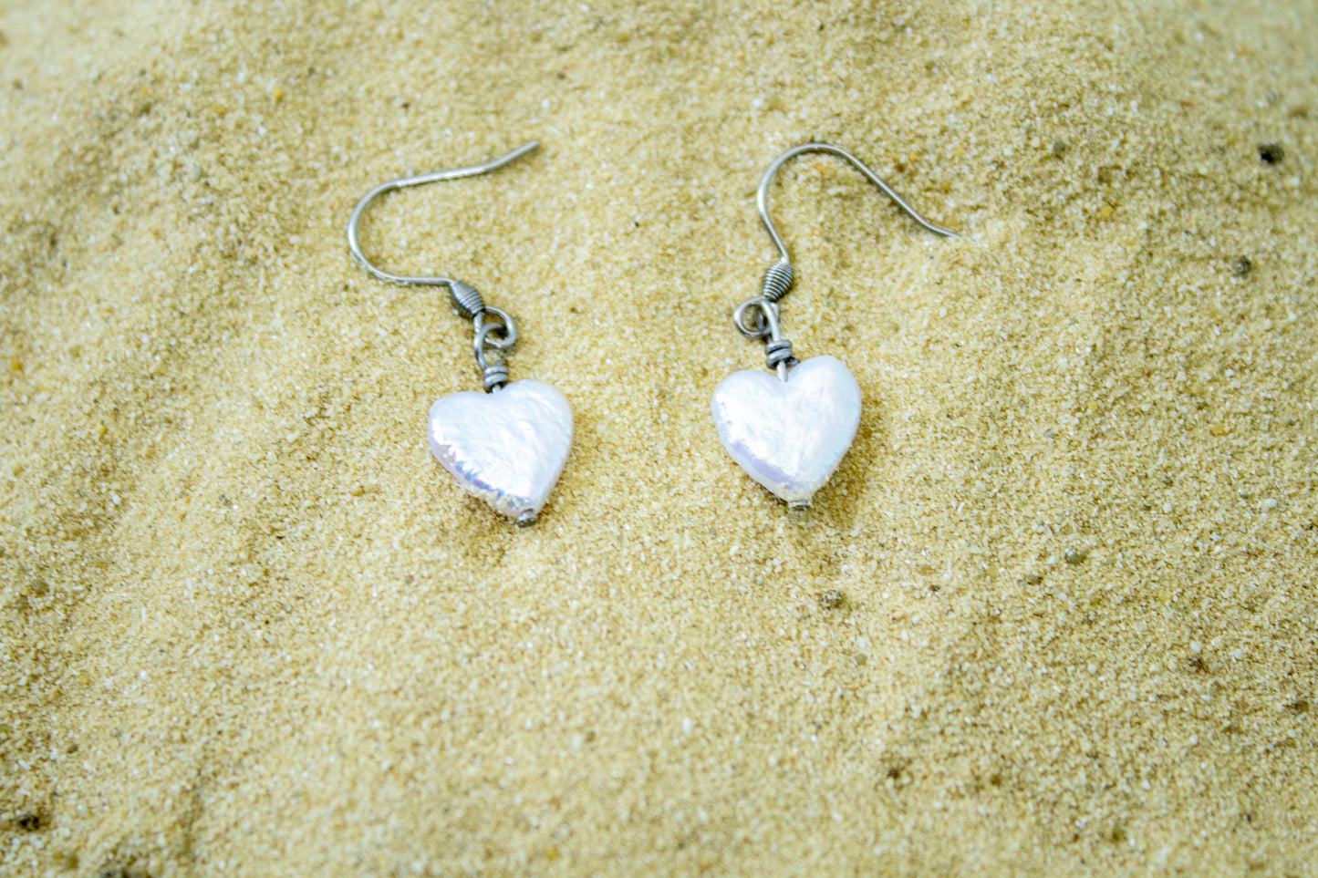 Pearl Heart Earrings
