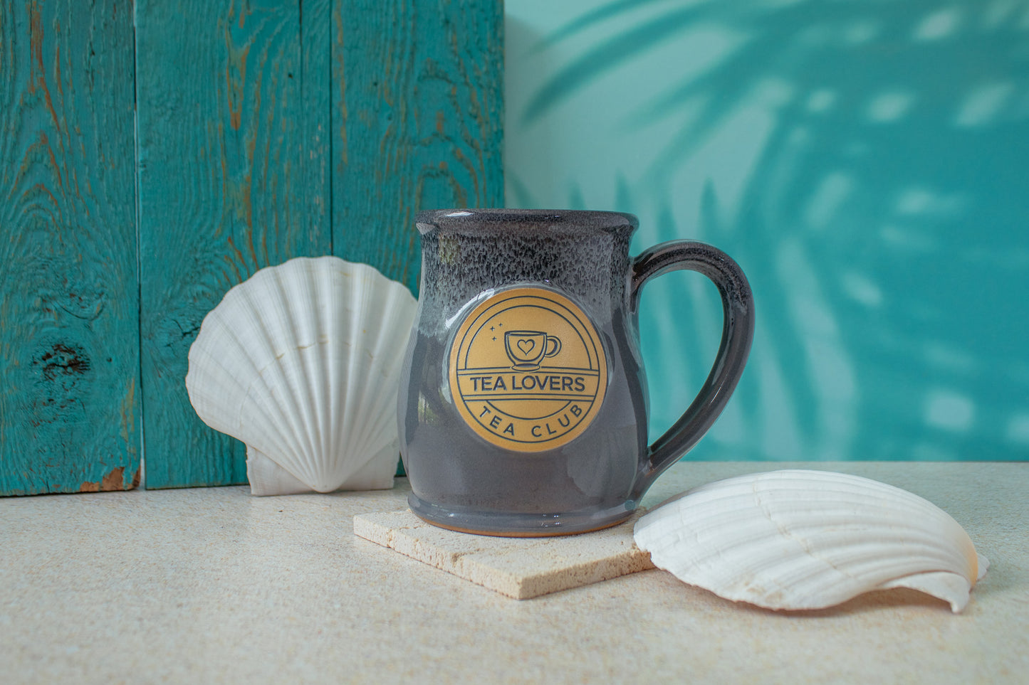 Tea Lovers Tea Club Grey Tall Belly Mug