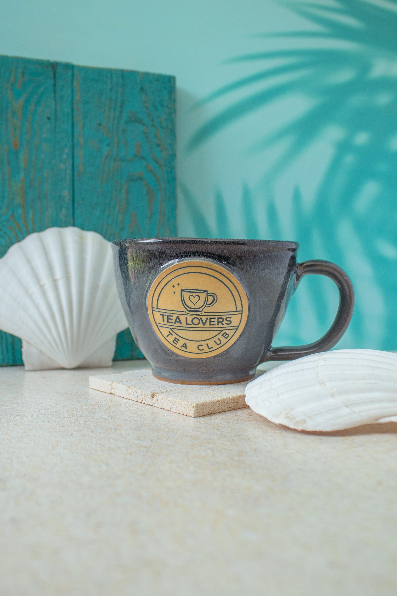 Tea Lovers Tea Club Gray Latte Mug