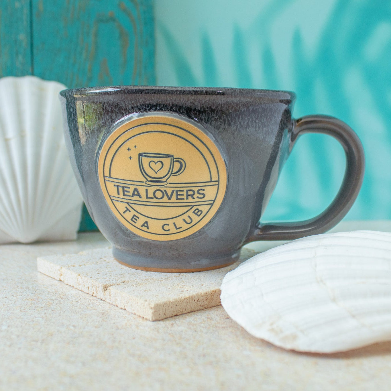 Tea Lovers Tea Club Gray Latte Mug
