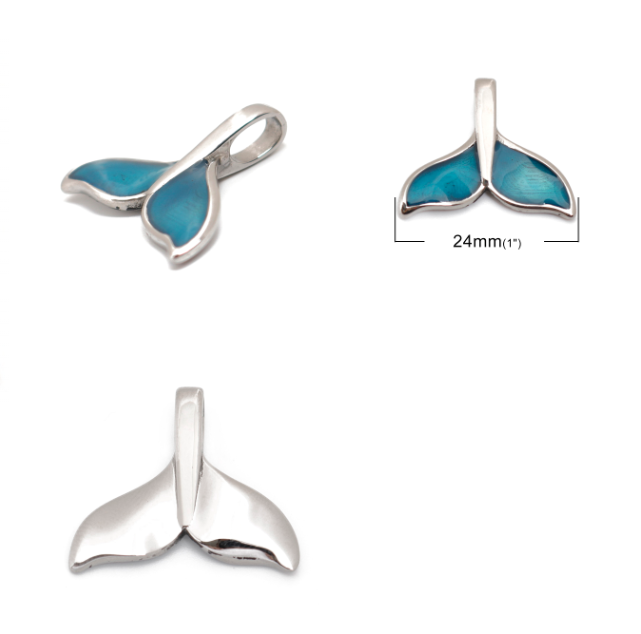 Add on charm Whale Tail Blue