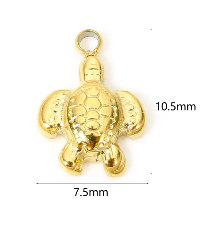 Add on Charm Turtle Gold