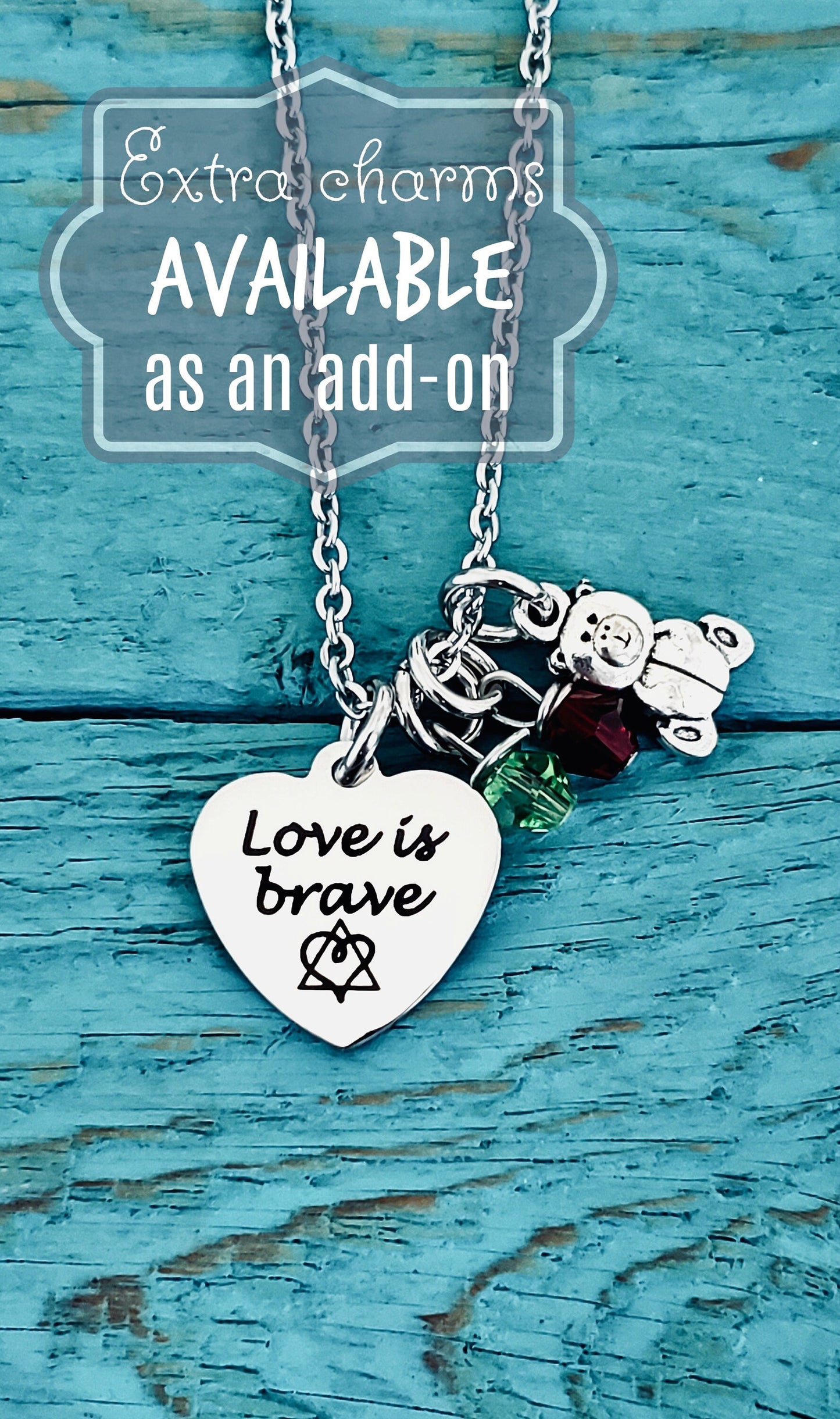 Love is brave, Birthmother, Birth Mom, Birth Mother, Baby adoption, Silver Necklace, Charm Necklace, Silver Jewelry, Keepsake, Gift for