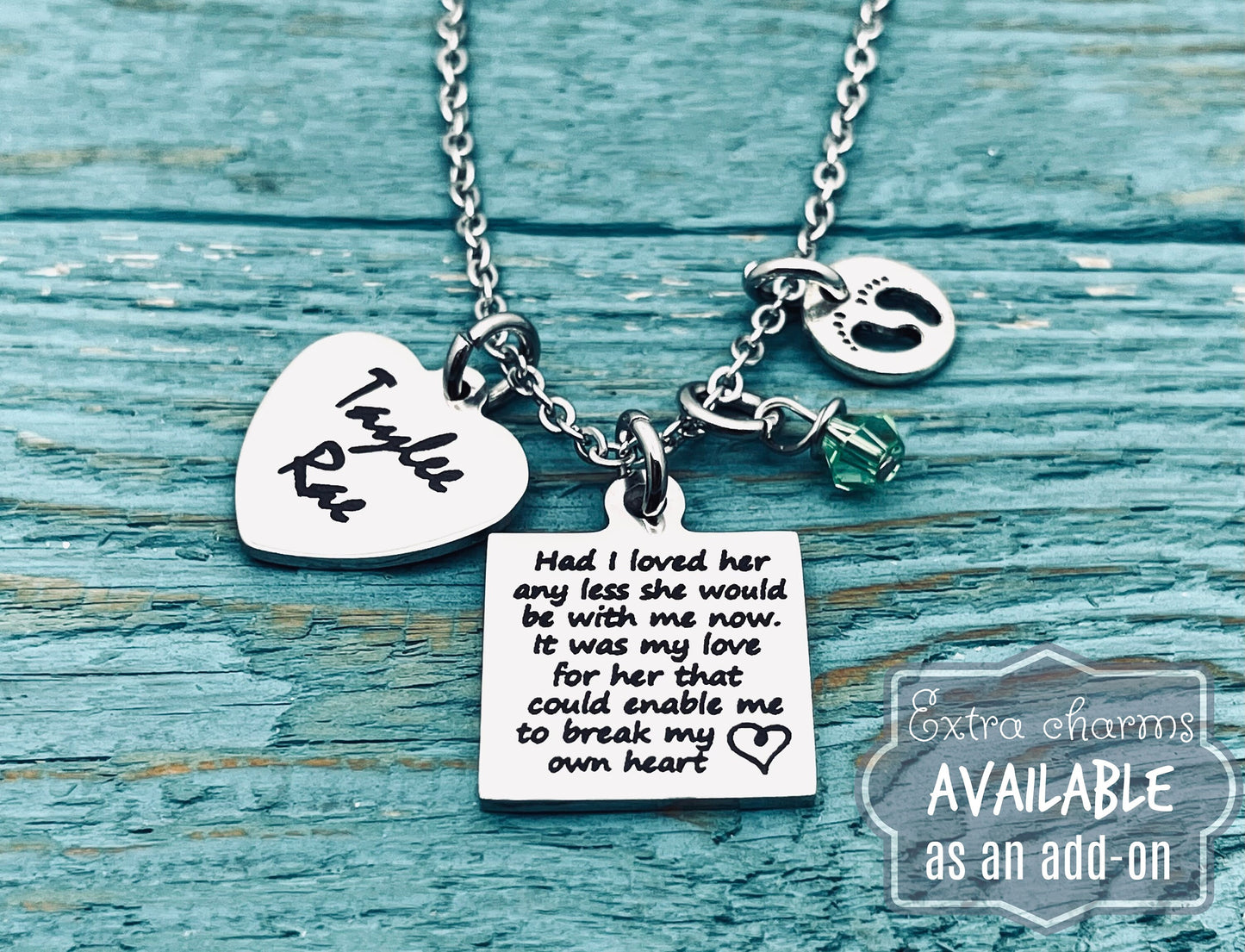 Had I loved her any less, Birthmother, Birth Mom, Birth Mother, Baby adoption, Silver Necklace, Charm Necklace, Silver Jewelry, Gift for