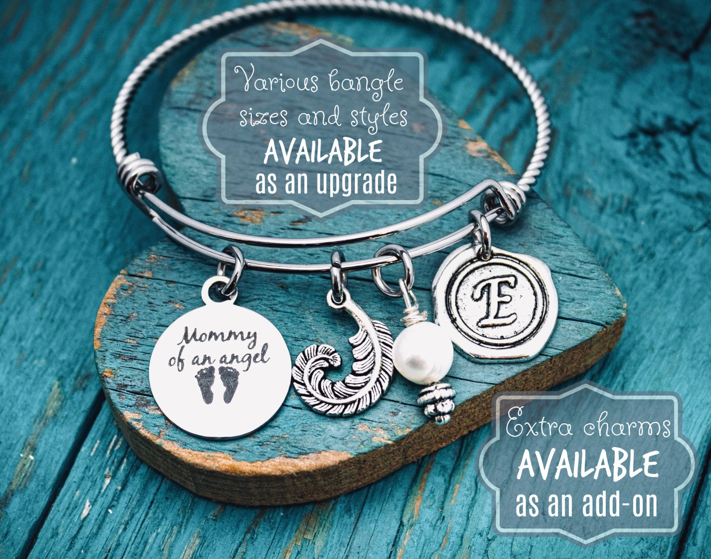 Mommy of an angel, SIDS, Mommy of an angel, Infant Loss, Child Loss, Still Birth, Miscarriage, Remembrance, Memorial, Silver bracelet