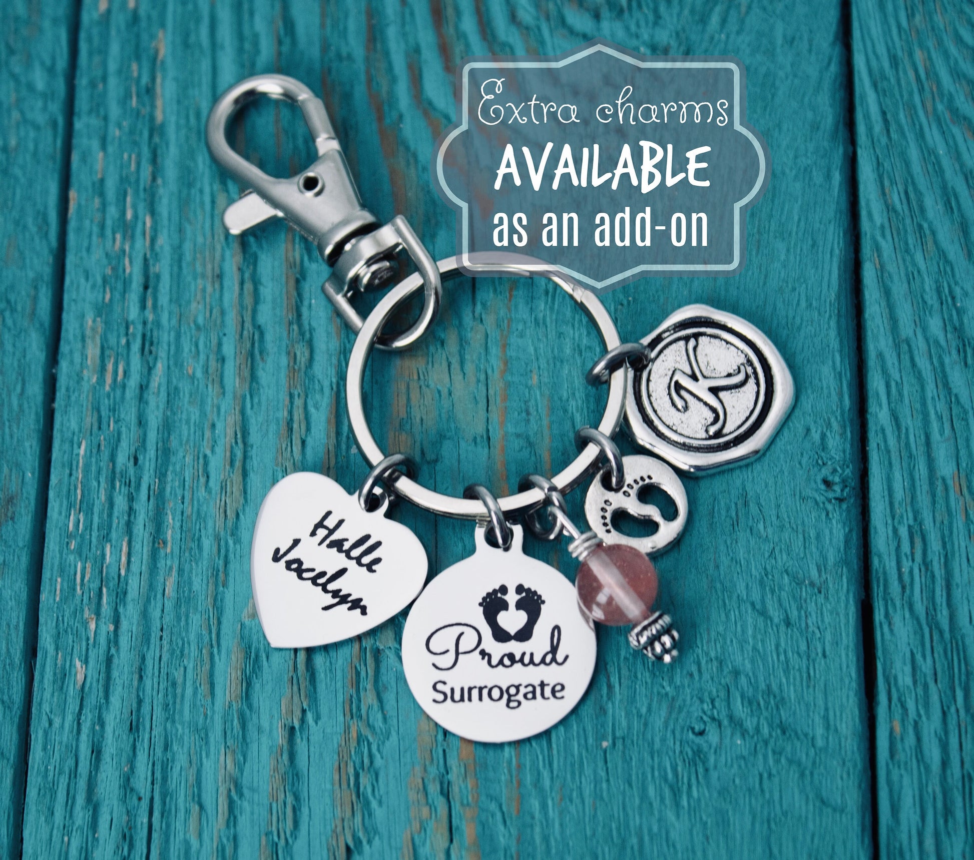 Proud surrogate, Surrogate, Surrogacy, surrogate mom, Surrogate Mother, Appreciation, Gift of life, Silver Keyring, Silver Keychain