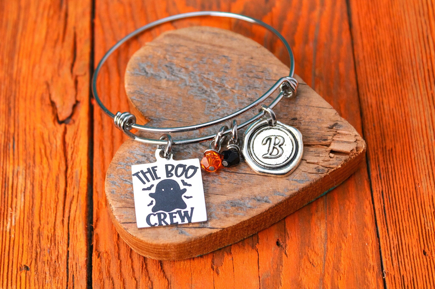 The Boo Crew, Spooky Vibes, Bones, Beautiful, spooky, Halloween, Fall, Ghost, Bat, Witch, Pumpkin, Bracelet, Jewelry