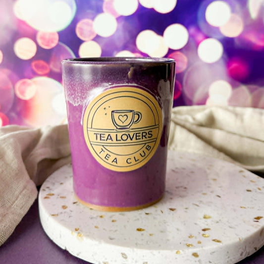 Tea Lovers Tea Club Lilac Plum & White Sipper Cup
