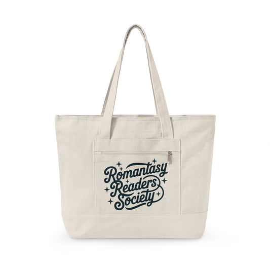 Romantasy Renders Society Zippered Canvas Tote