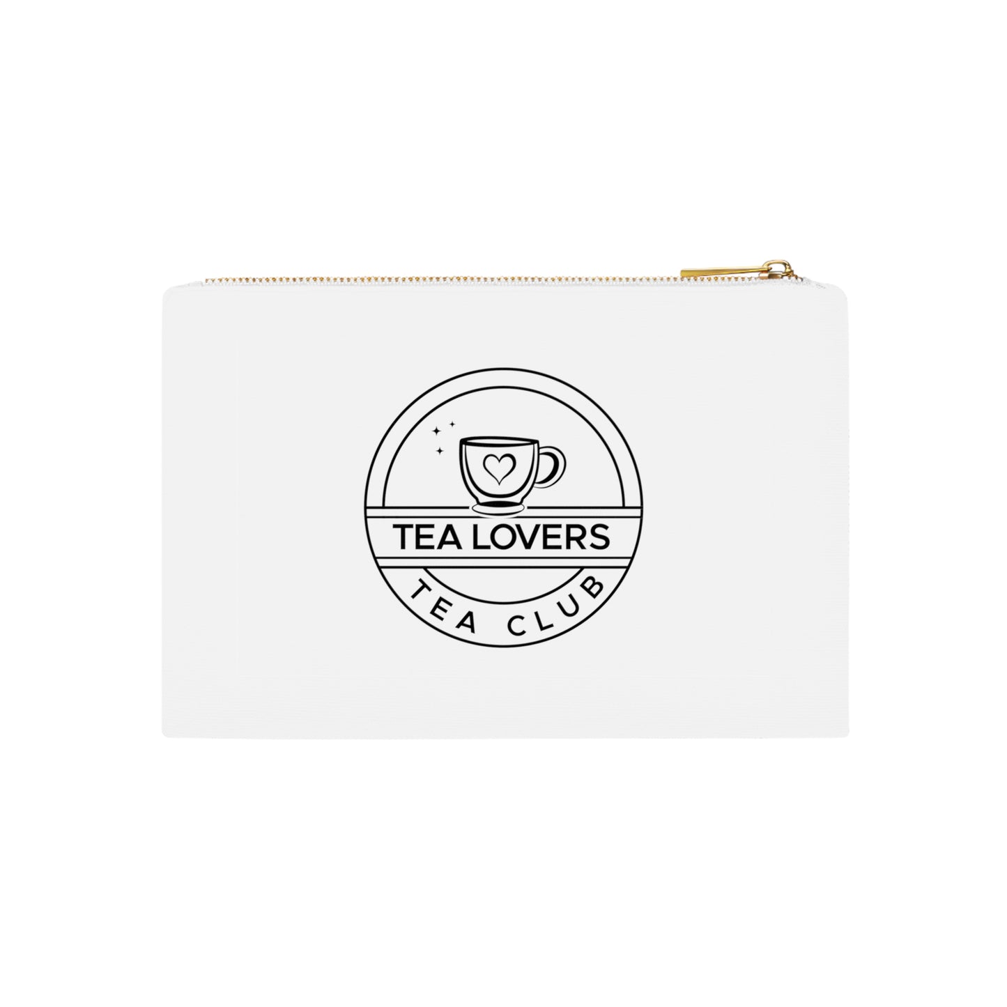 Tea Lovers Cosmetic Bag  Tea Club Zipper Pouch for Travel & Daily Makeup