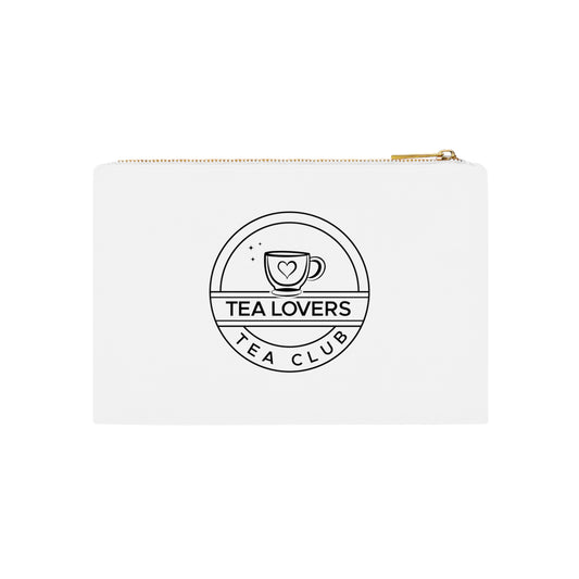 Tea Lovers Cosmetic Bag  Tea Club Zipper Pouch for Travel & Daily Makeup
