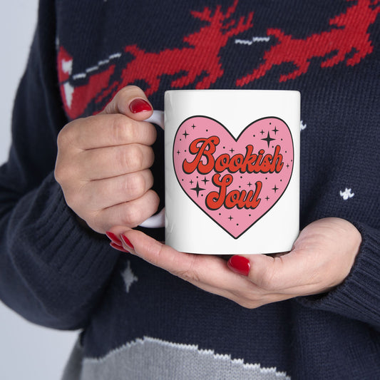 Pink Heart  Ceramic Mug  Cute Retro Aesthetic Coffee Cup (11oz, 15oz)