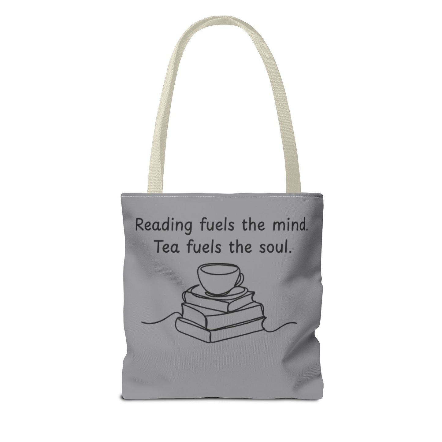 Literary Tote Bag | Reading & Tea Lover Gift | Bookworm Tote | Eco-Friendly Shopping Bag | Motivational Quote Bag