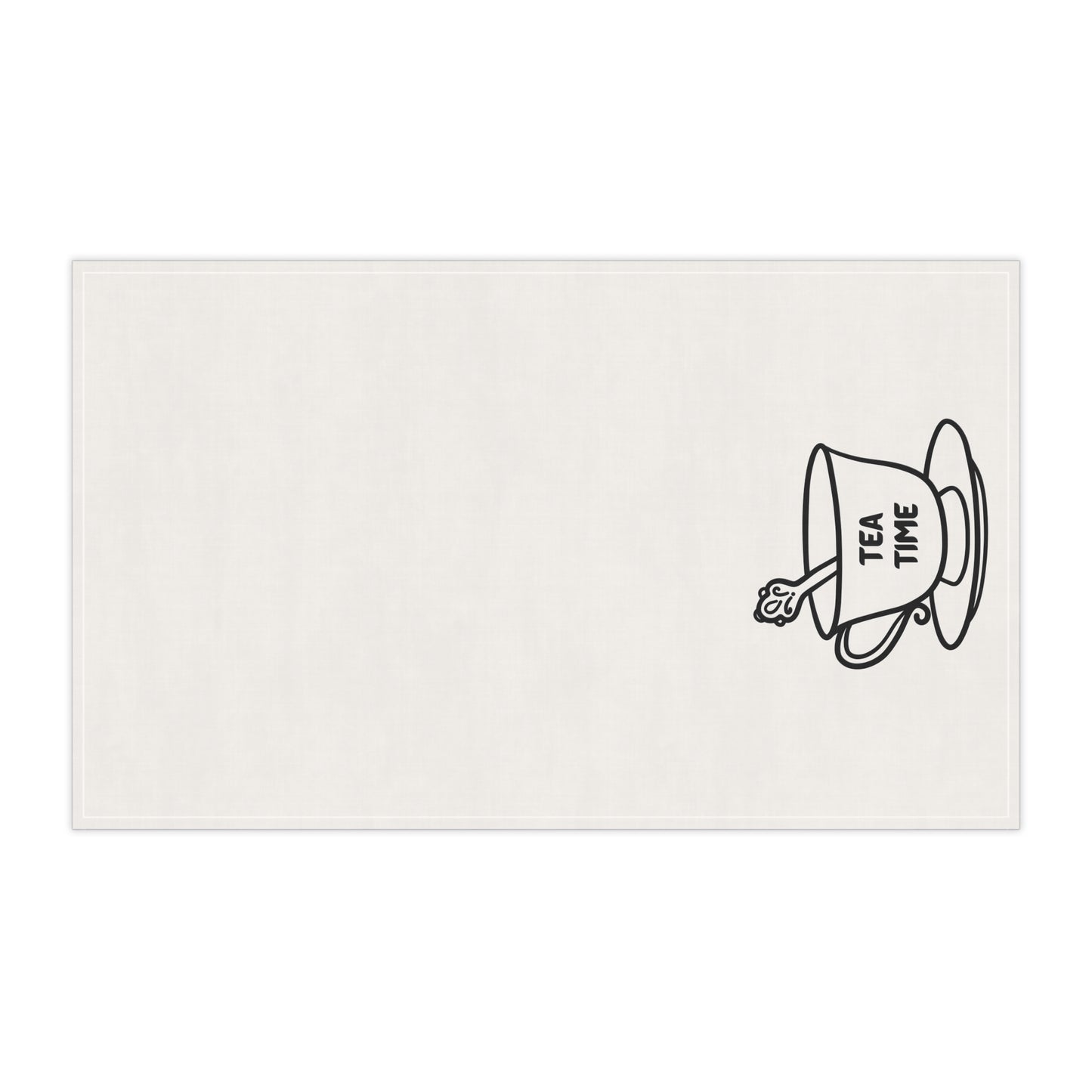 Tea Towel  Minimal 'Tea Time' Cup Kitchen Towel
