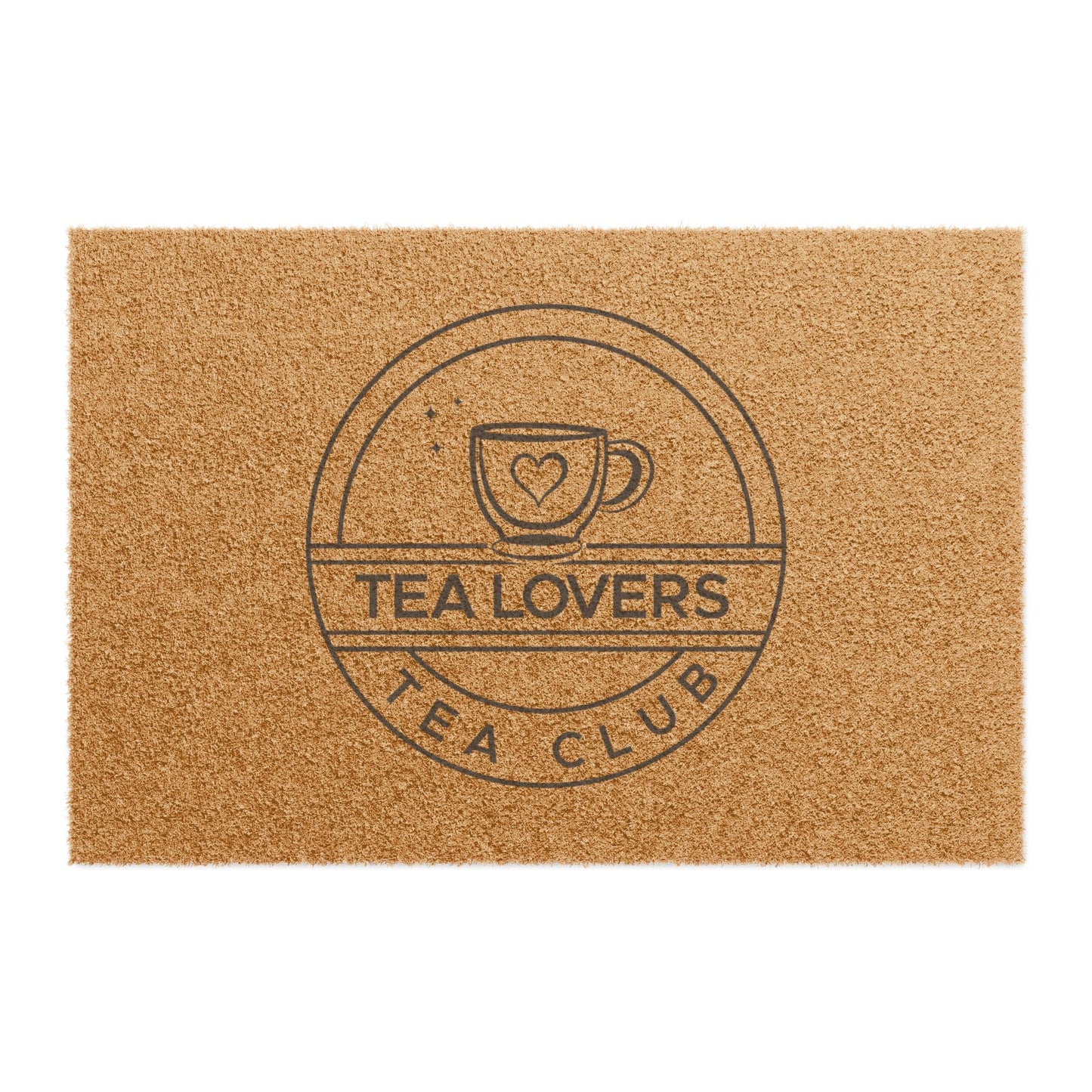 Tea Lovers Doormat  'Tea Lovers Tea Club' Coir Welcome Mat for Tea Fans