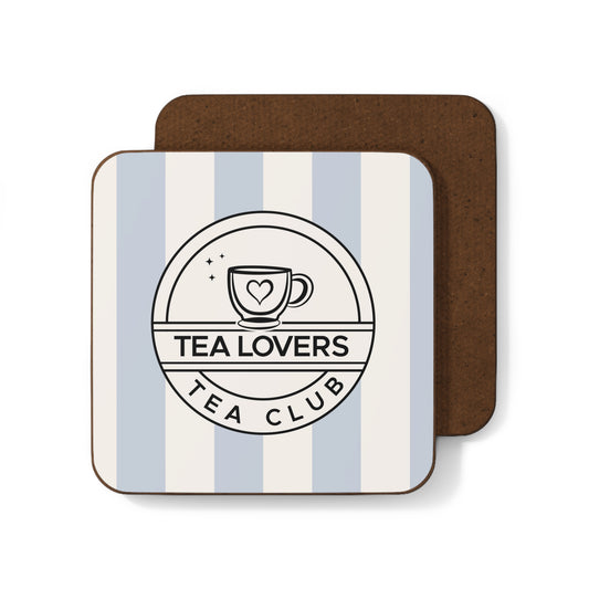 Tea Lovers Coaster  Striped Hardboard Drink Coaster