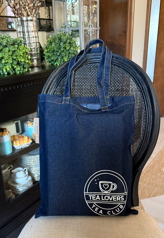 Blue Denim Tea Lovers Tea Club Tote