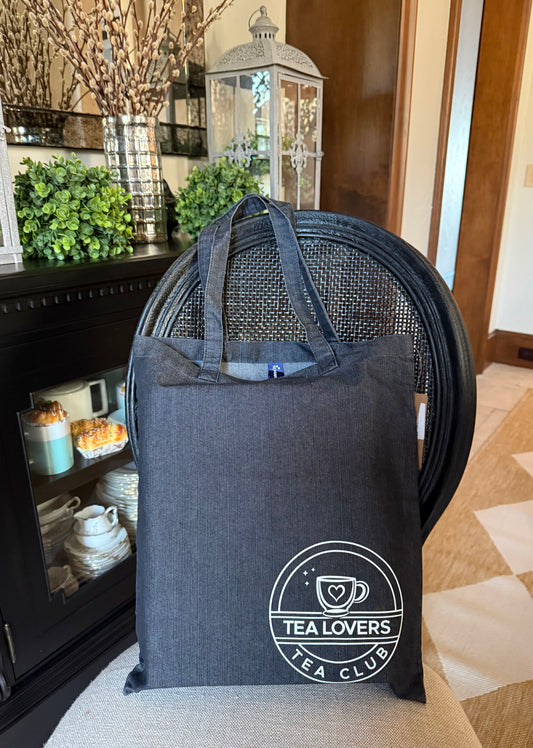 Black Denim Tea Lovers Tea Club Tote